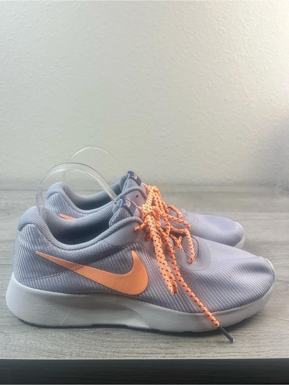 Nike Tanjun Purple Orange Running Shoes Women’s Lightweight Athletic Sz 9.5